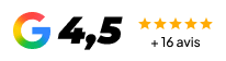 Note avis google 4,5 étoiles sur 5